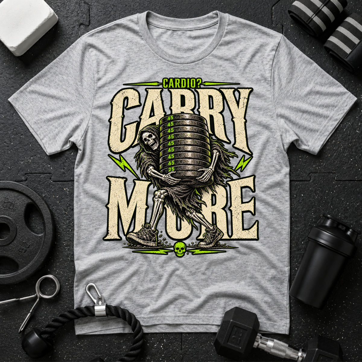 Carry More Sport Grey T-shirt mockup