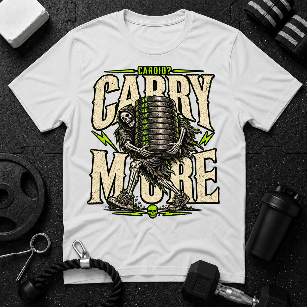 Carry More White T-shirt mockup