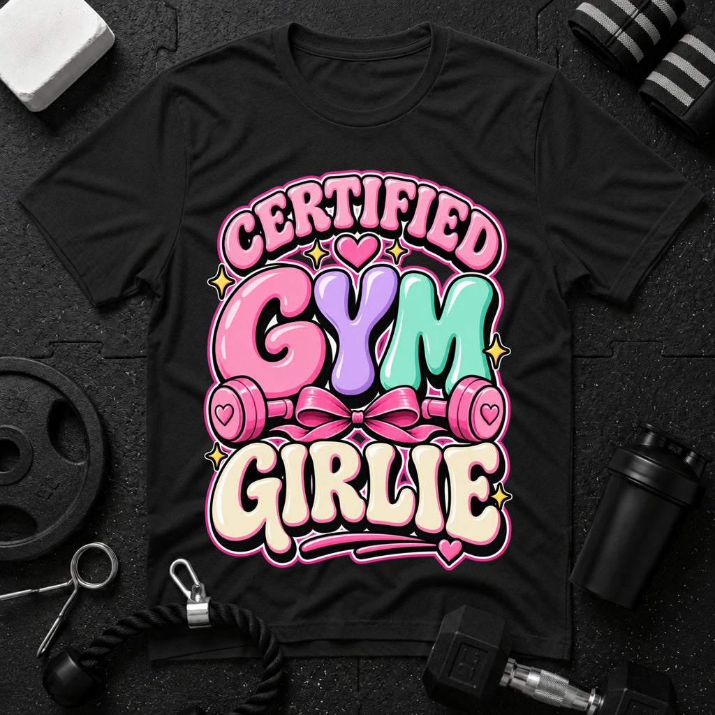 Certified Gym Girlie T-Shirt - Black