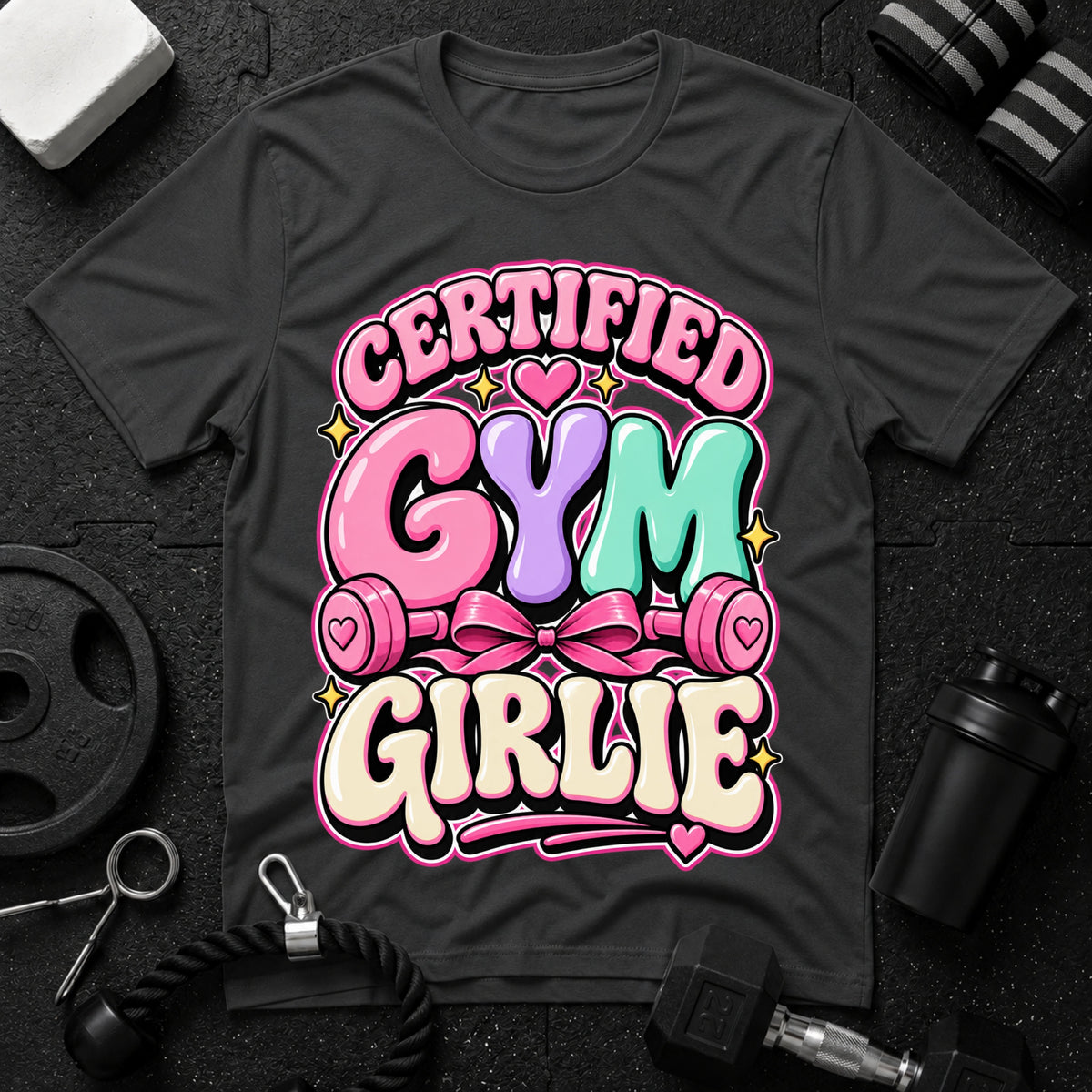 Certified Gym Girlie T-Shirt - Dark Heather