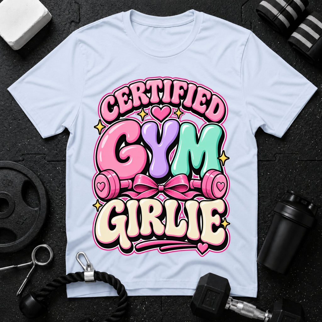 Certified Gym Girlie T-Shirt - Light Blue