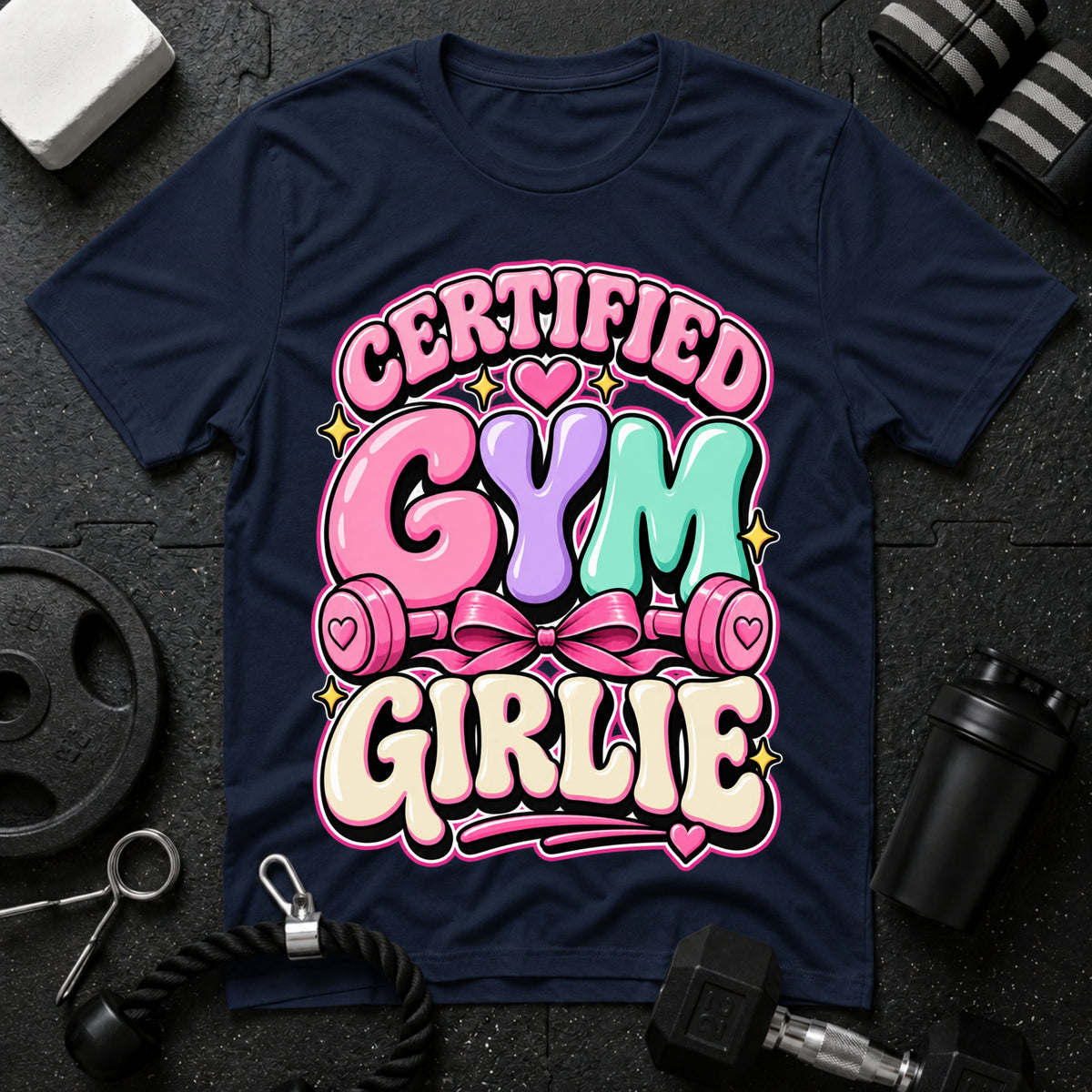 Certified Gym Girlie T-Shirt - Navy