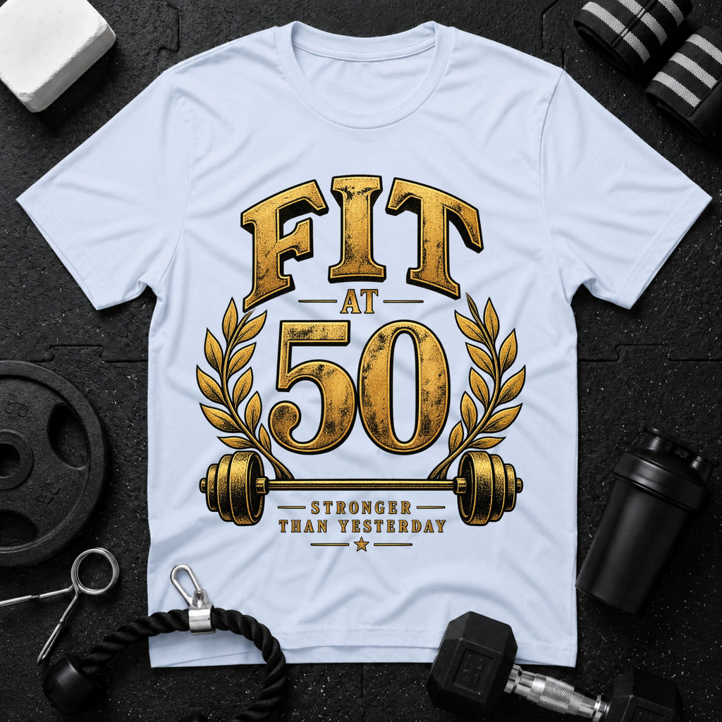 Fit at 50 T-Shirt - Light Blue
