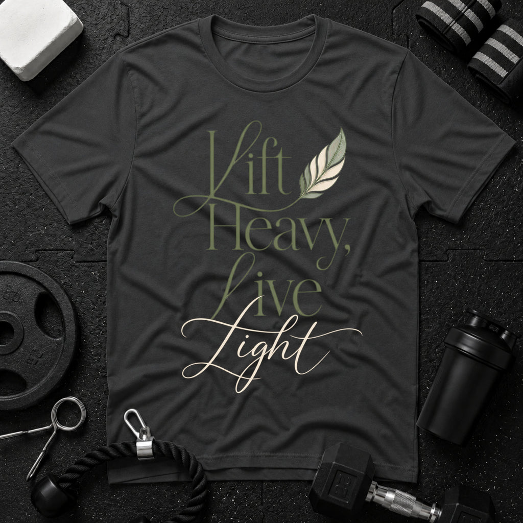 Lift Heavy, Live Light T‑Shirt - Dark Heather