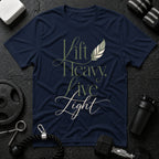 Lift Heavy, Live Light T‑Shirt - Navy