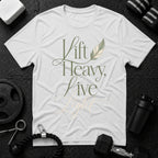 Lift Heavy, Live Light T‑Shirt - White