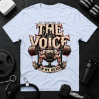 My Voice Is The Spotter Light Blue T-shirt mockup