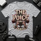 My Voice Is The Spotter Sport Grey T-shirt mockup