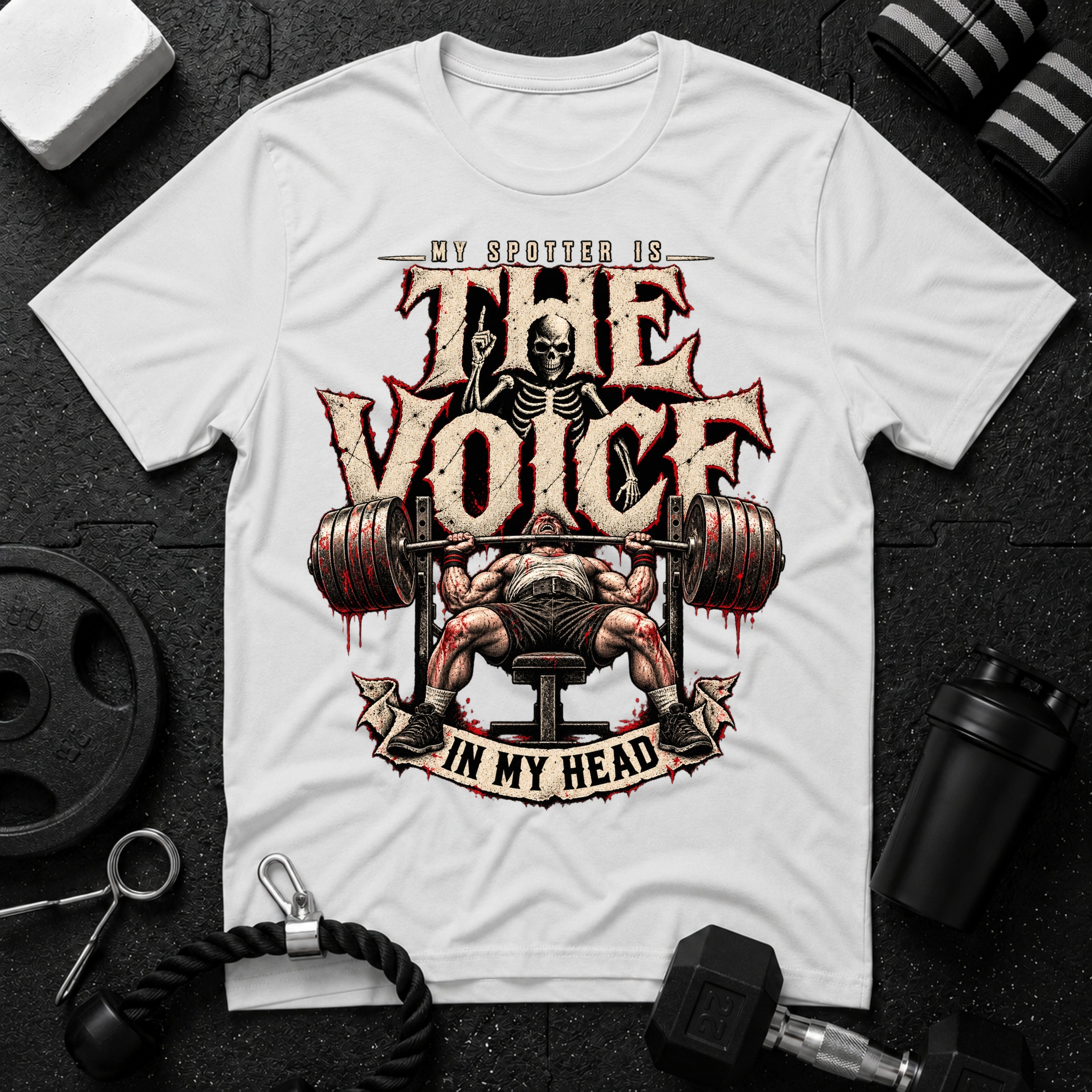 My Voice Is The Spotter White T-shirt mockup