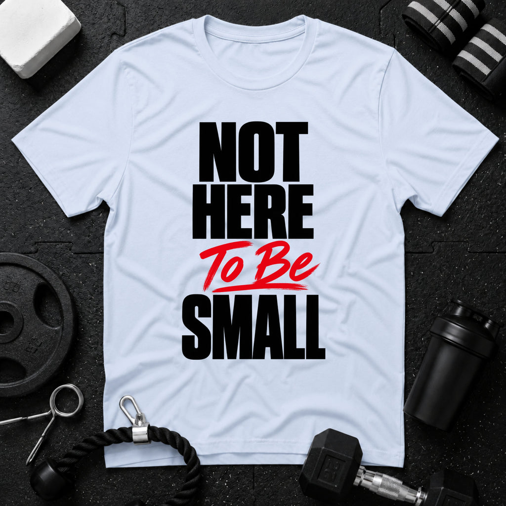 Not Here To Be Small T-Shirt - Light Blue