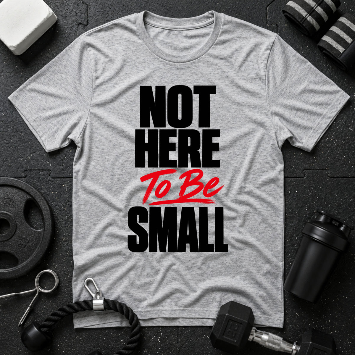 Not Here To Be Small T-Shirt - Sport Grey