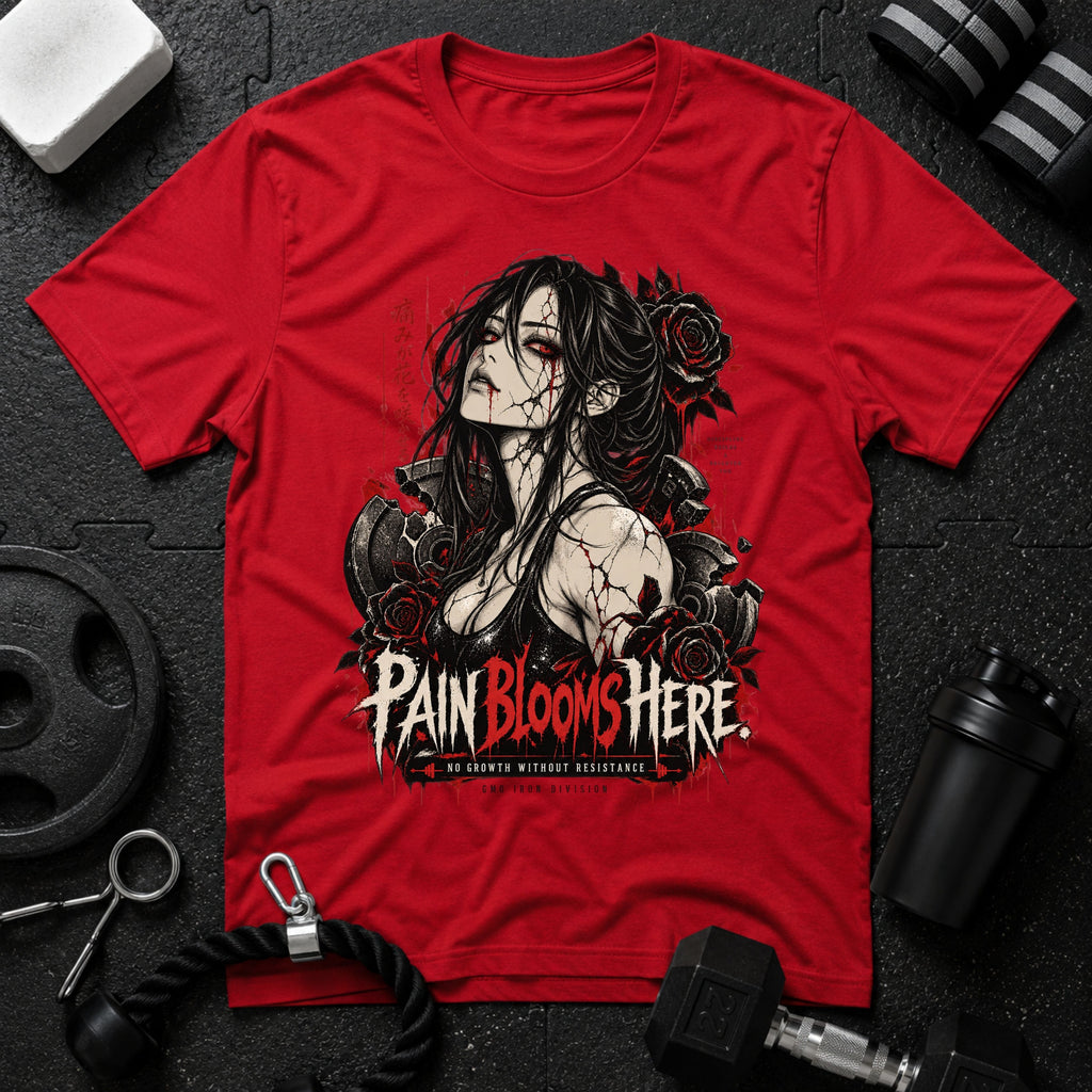 Pain Blooms Here  T-Shirt