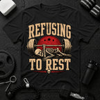 Refusing To Rest Black T-shirt mockup