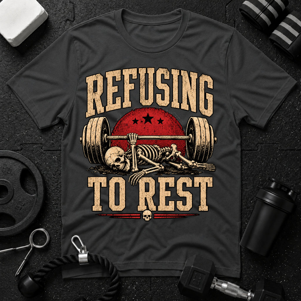Refusing To Rest Dark Heather T-shirt mockup