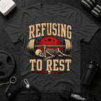 Refusing To Rest Dark Heather T-shirt mockup