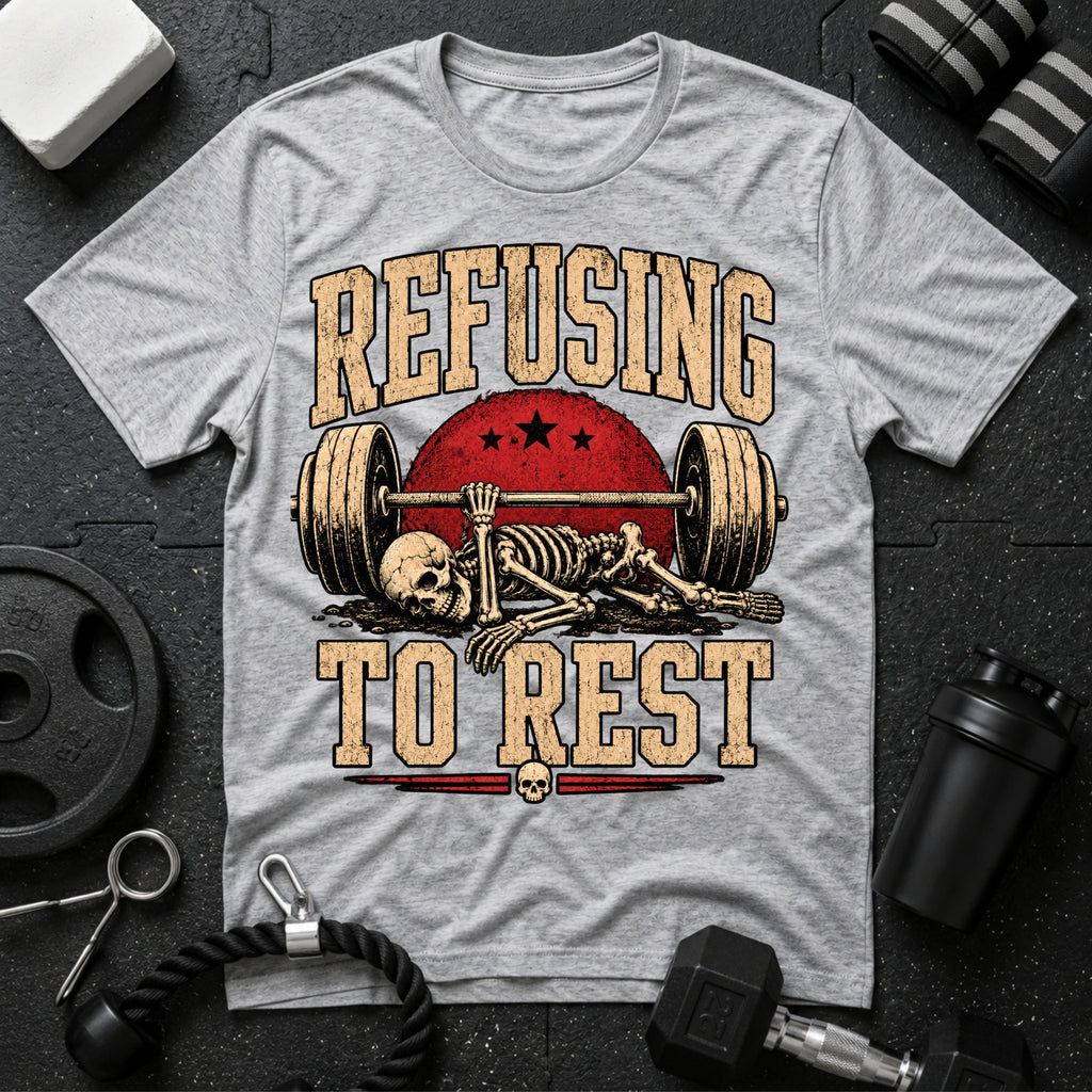 Refusing To Rest Sport Grey T-shirt mockup