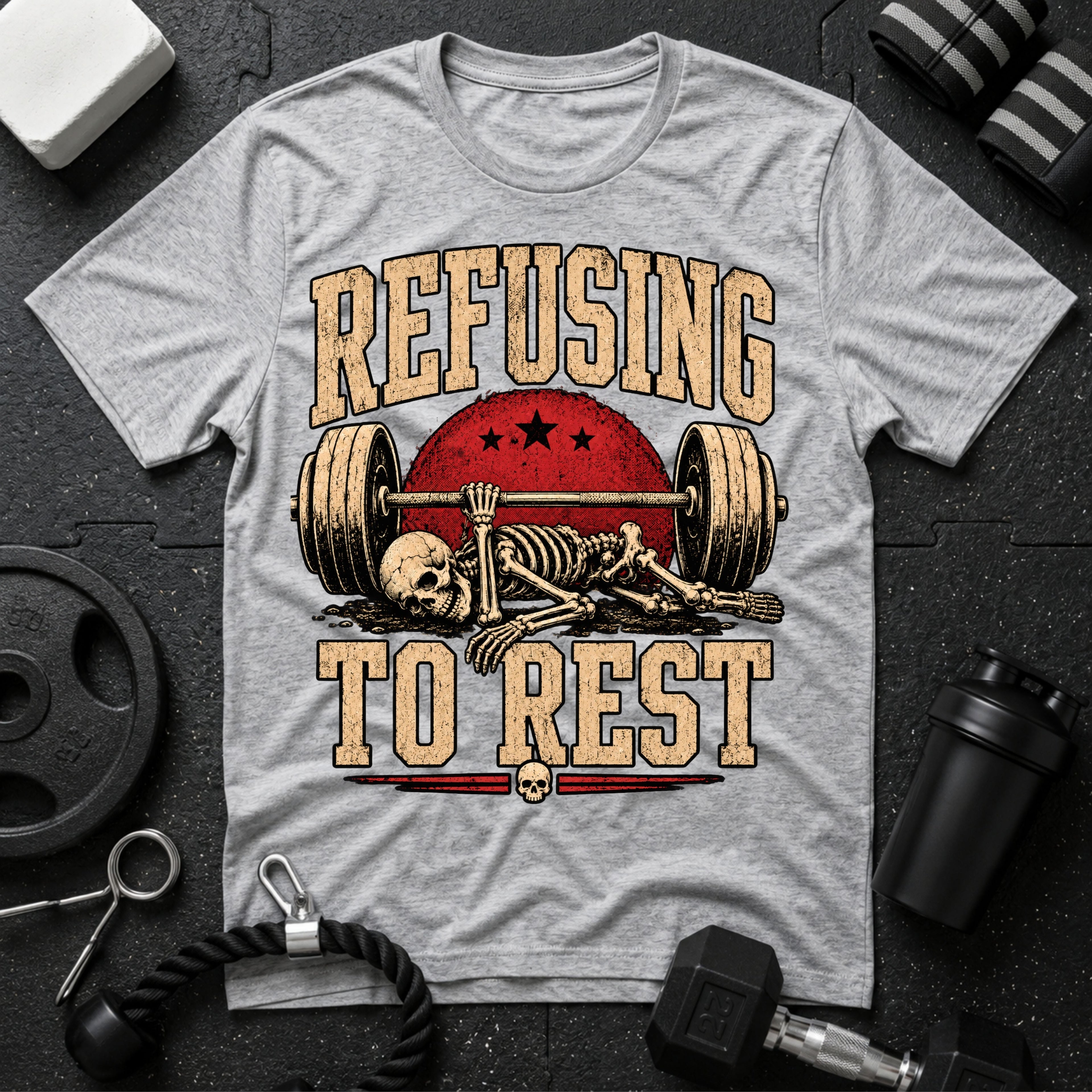 Refusing To Rest Sport Grey T-shirt mockup