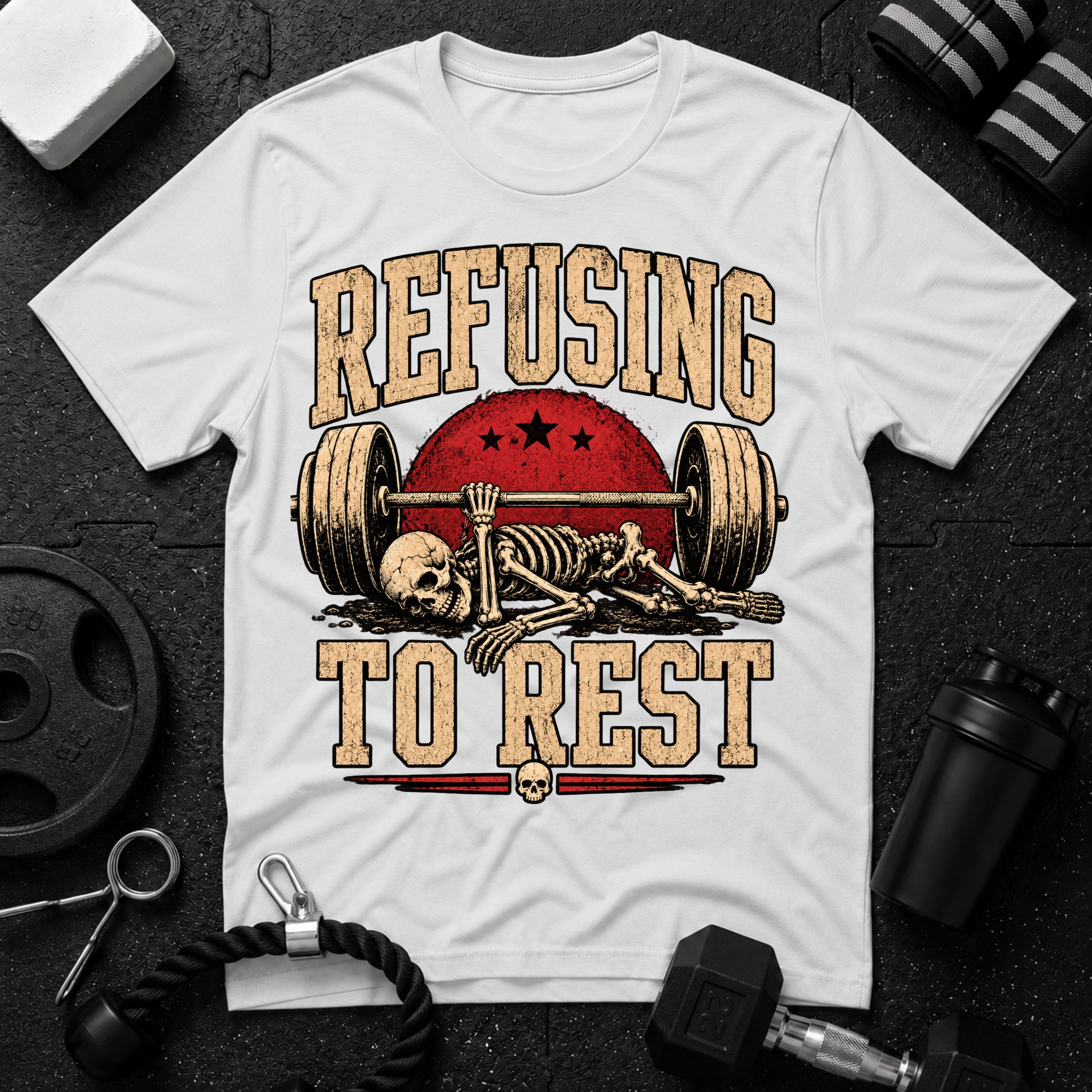 Refusing To Rest White T-shirt mockup