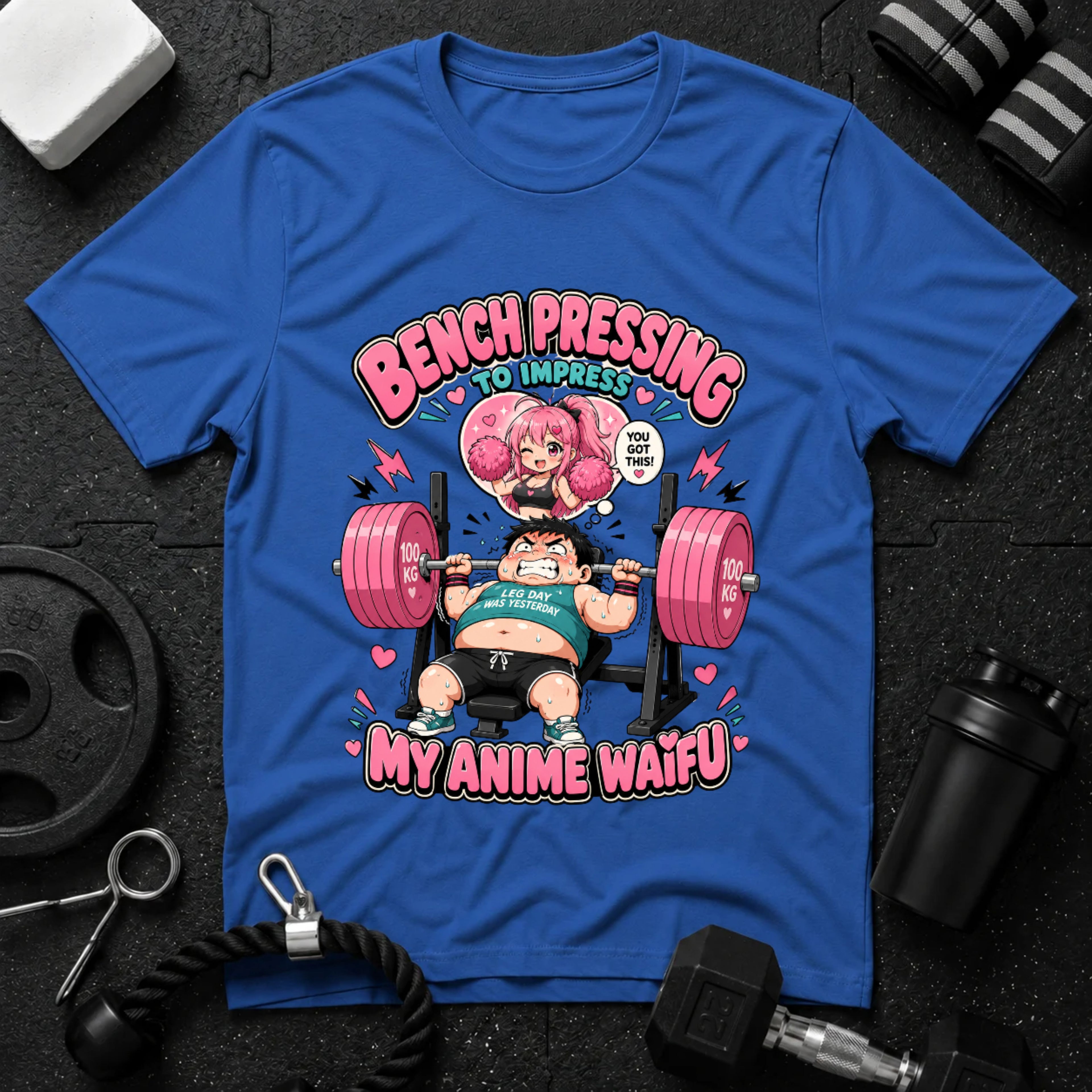 Bench Pressing to Impress My Anime Waifu