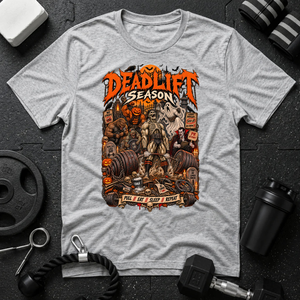 Deadlift Season Sport Grey T-shirt mockup