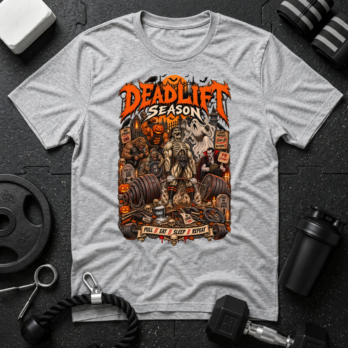 Deadlift Season Sport Grey T-shirt mockup