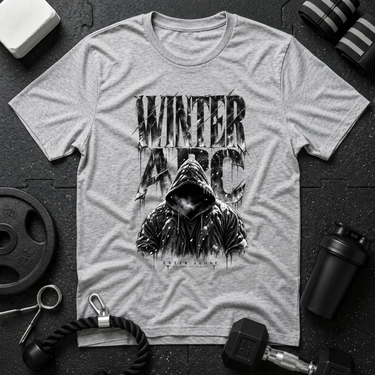 Enter Alone Sport Grey T-shirt mockup