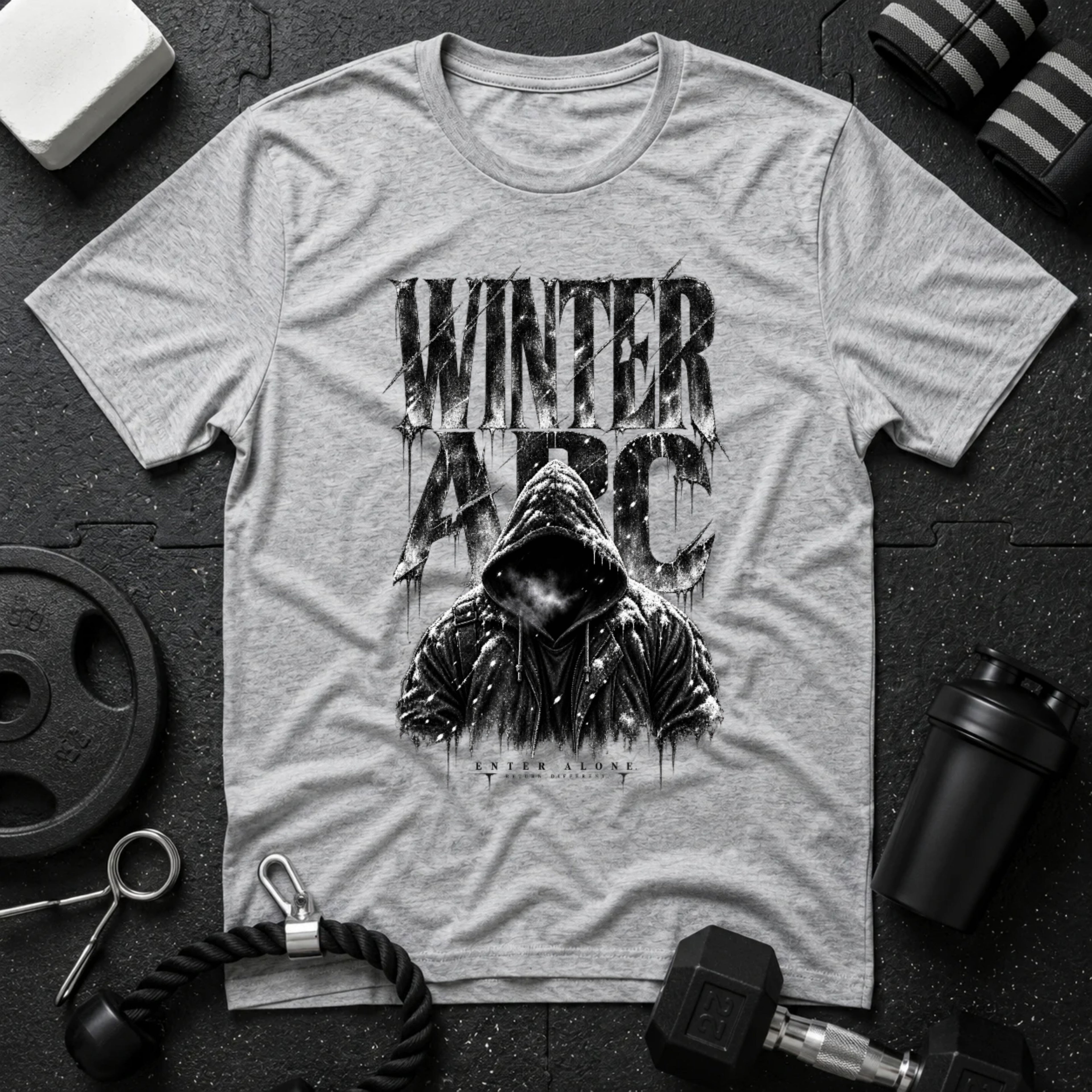 Enter Alone Sport Grey T-shirt mockup