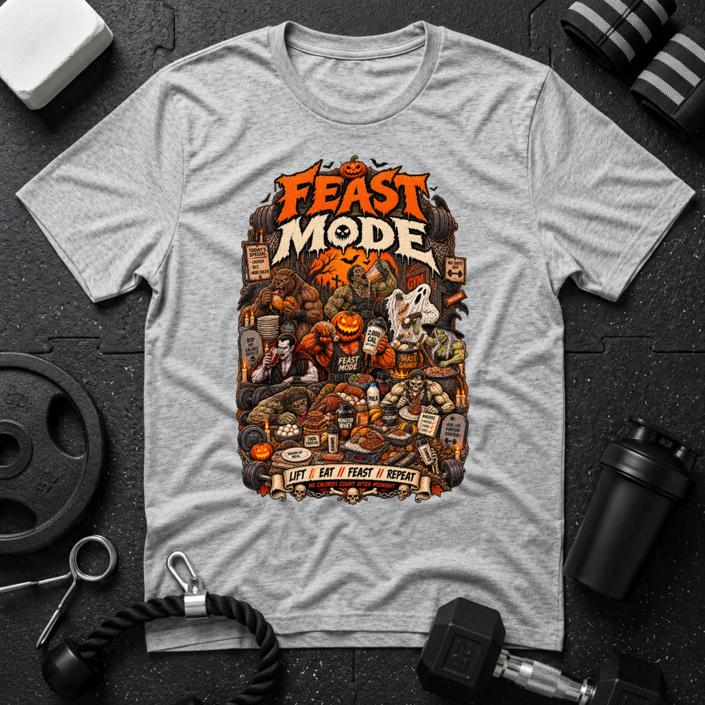 Feast Mode Sport Grey T-shirt mockup