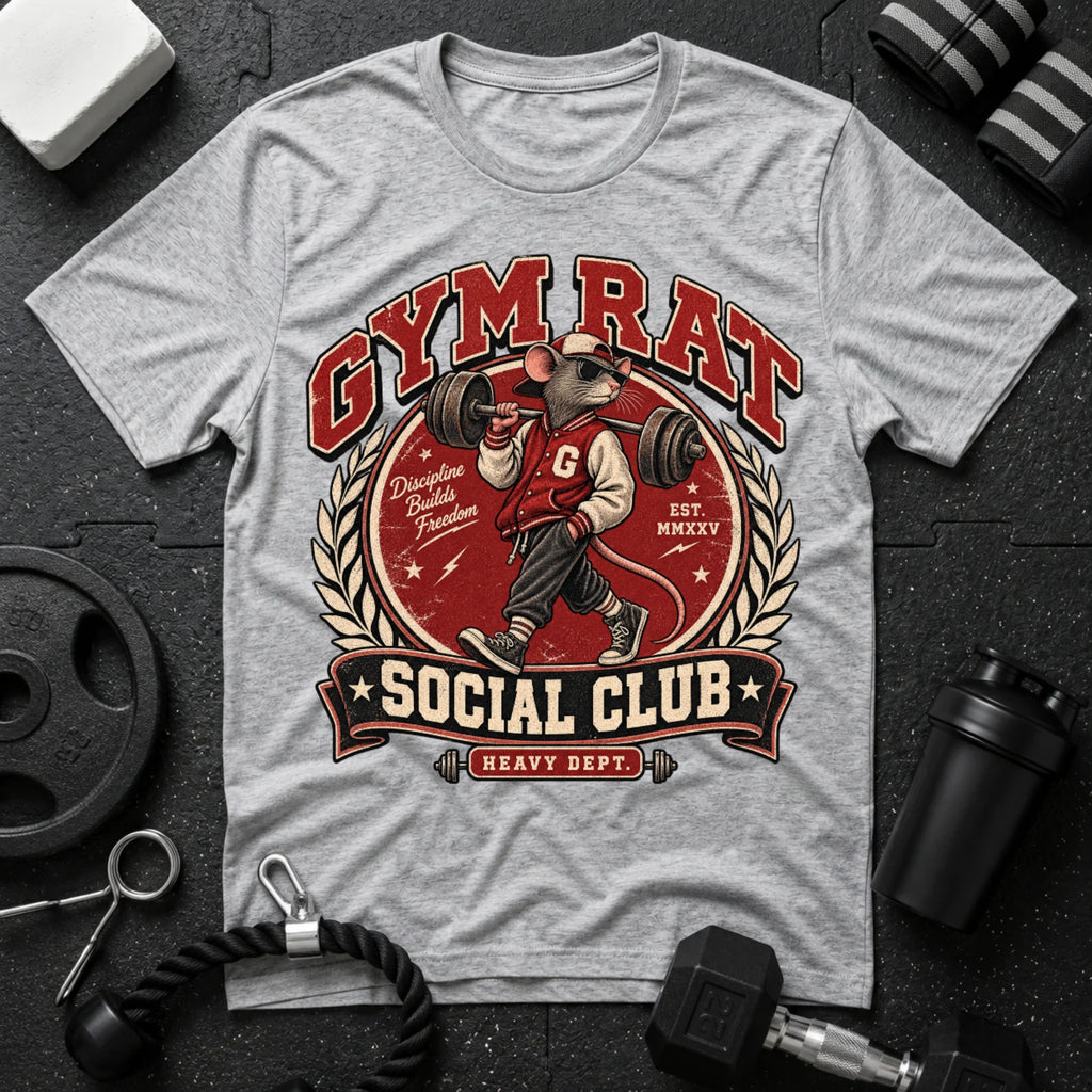 Gym Rat Sport Grey T-shirt mockup