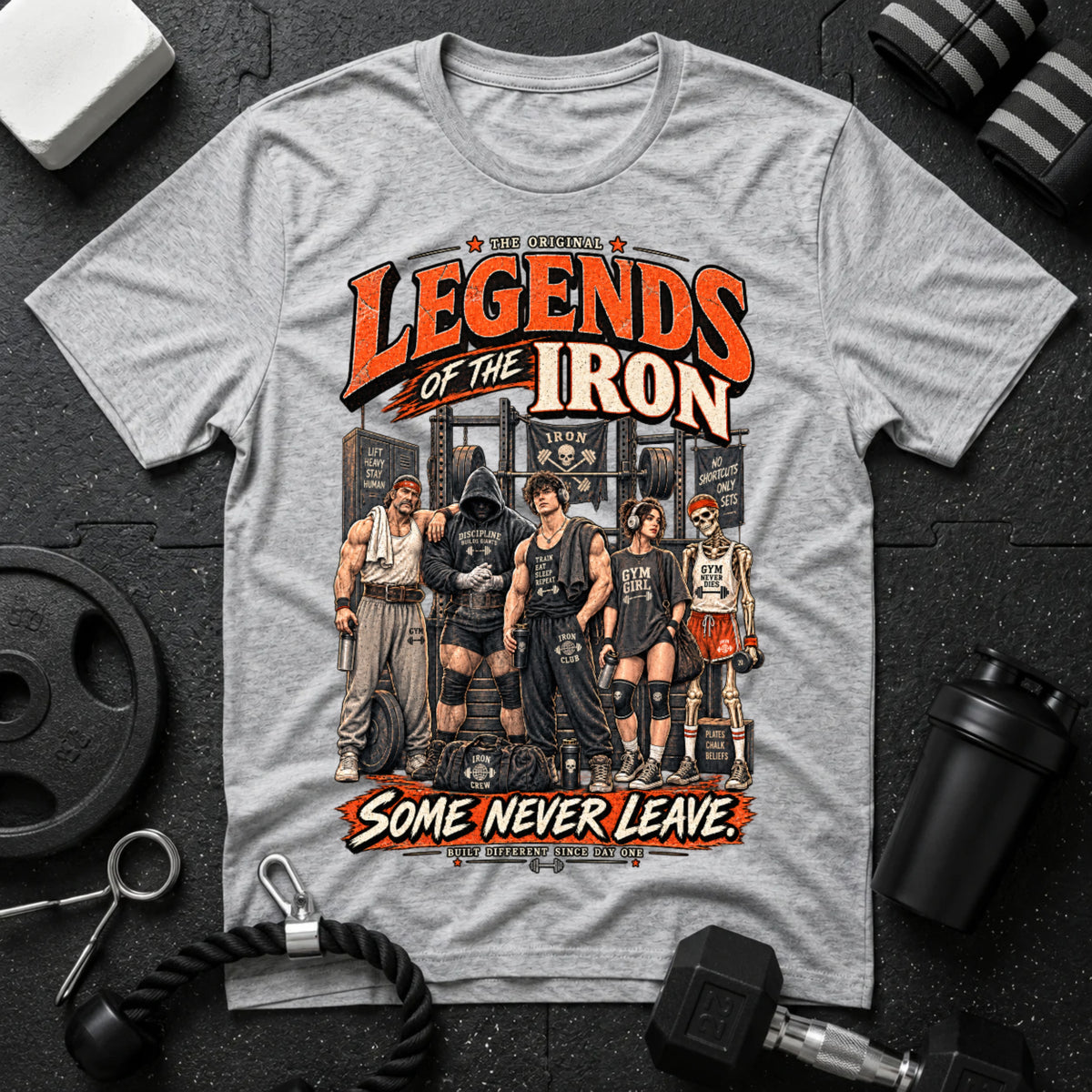 Legend Of The Iron Sport Grey T-shirt mockup