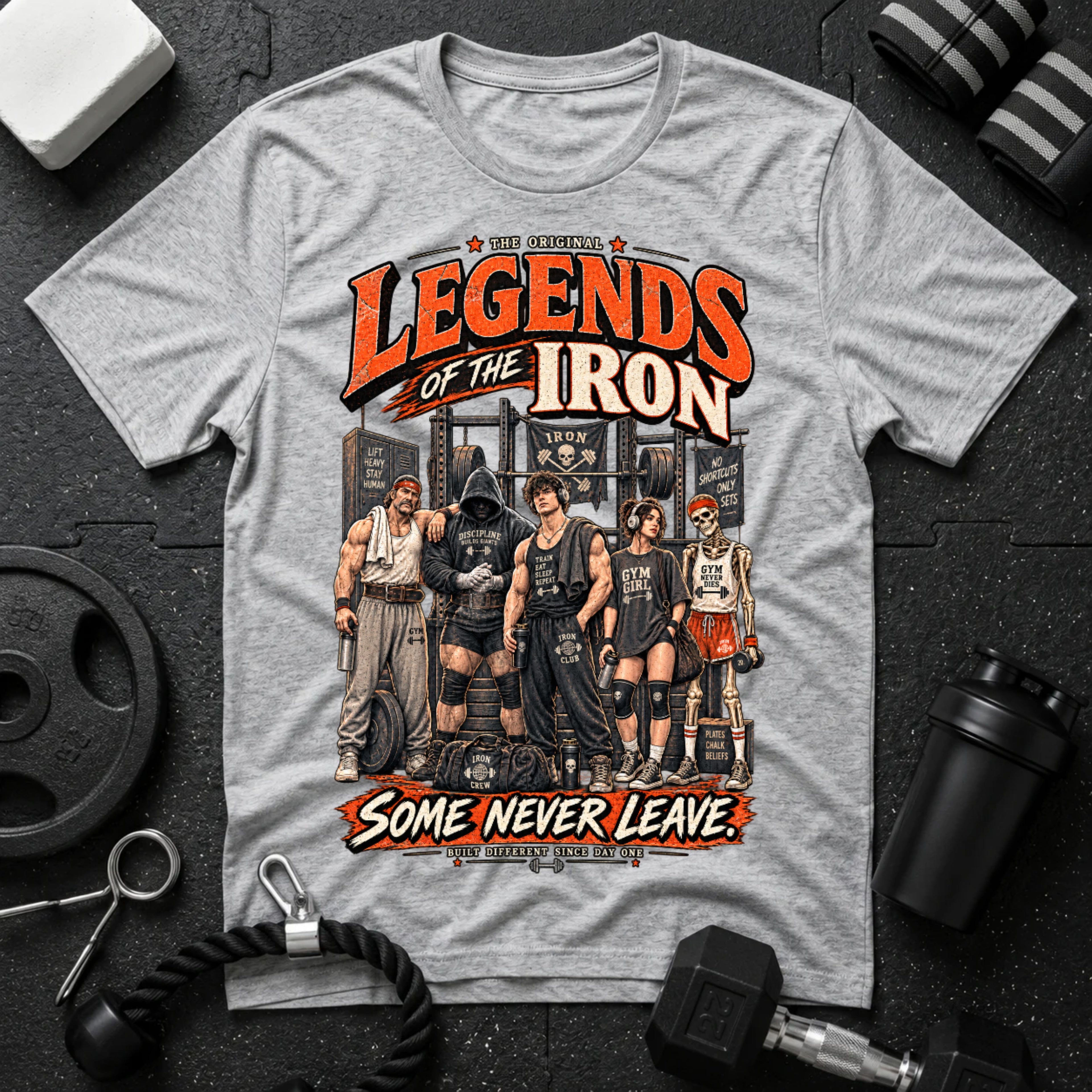 Legend Of The Iron Sport Grey T-shirt mockup
