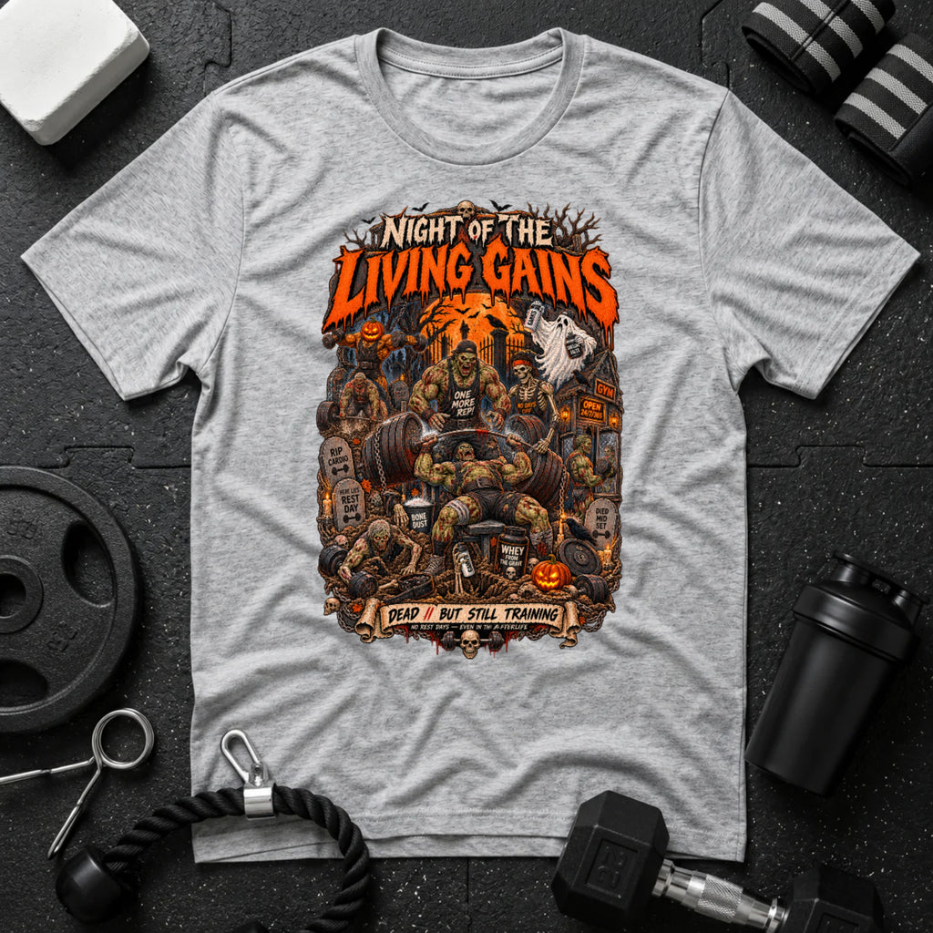 Living Gains Sport Grey T-shirt mockup