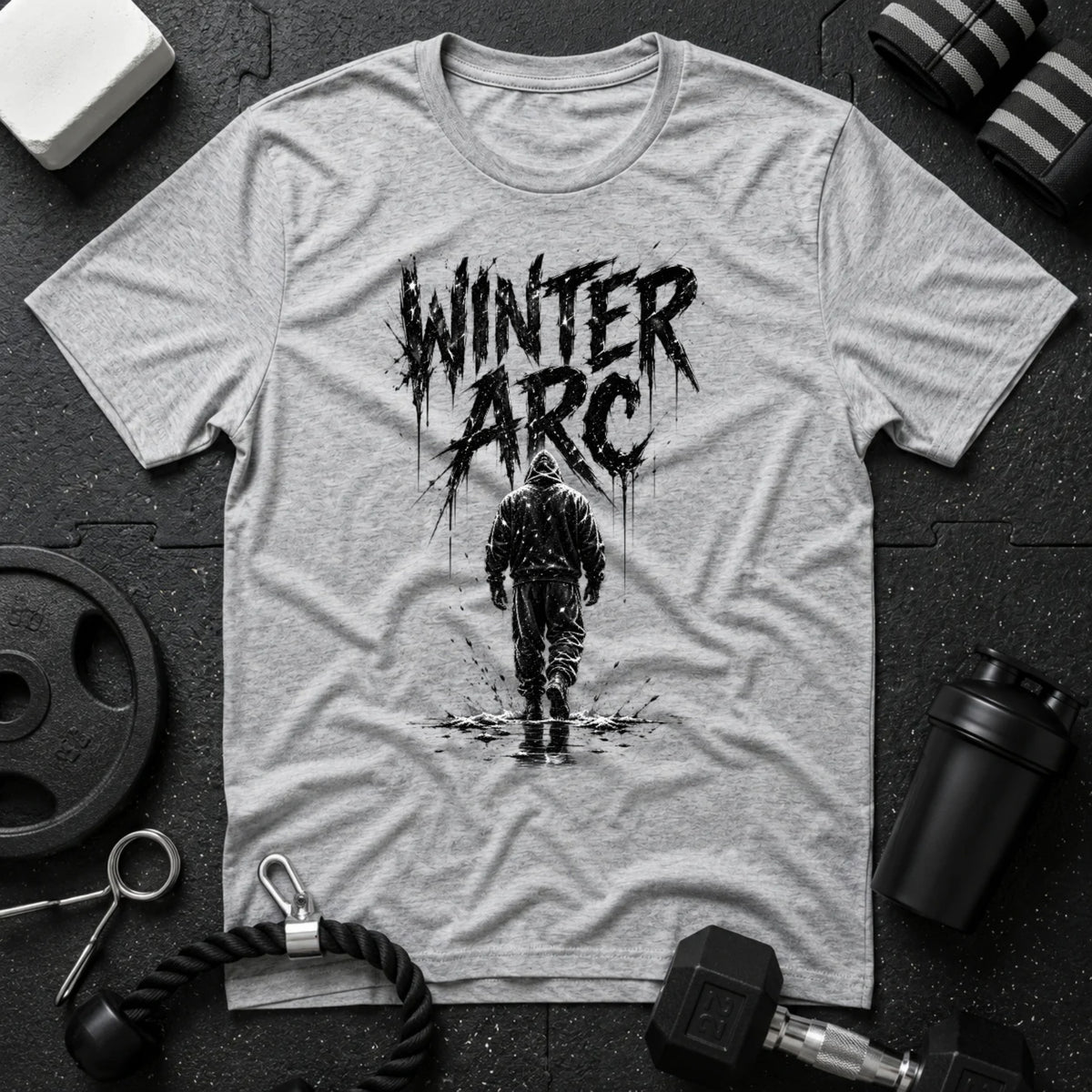 Walking Alone Sport Grey T-shirt mockup