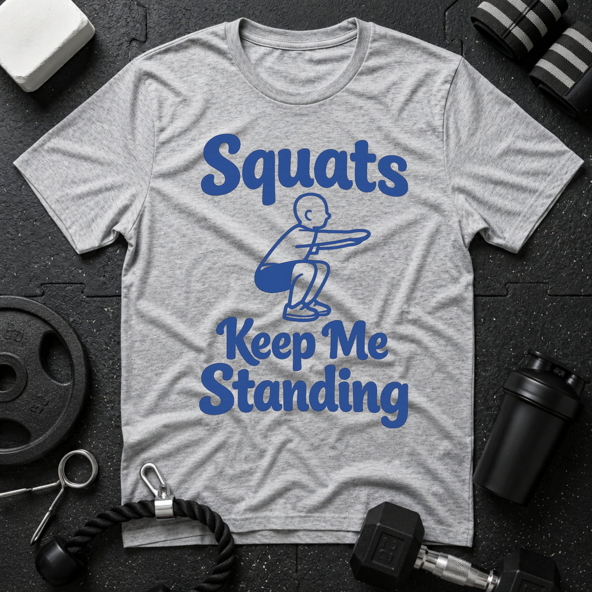 Squats Keep Me Standing T-Shirt - Sport Grey