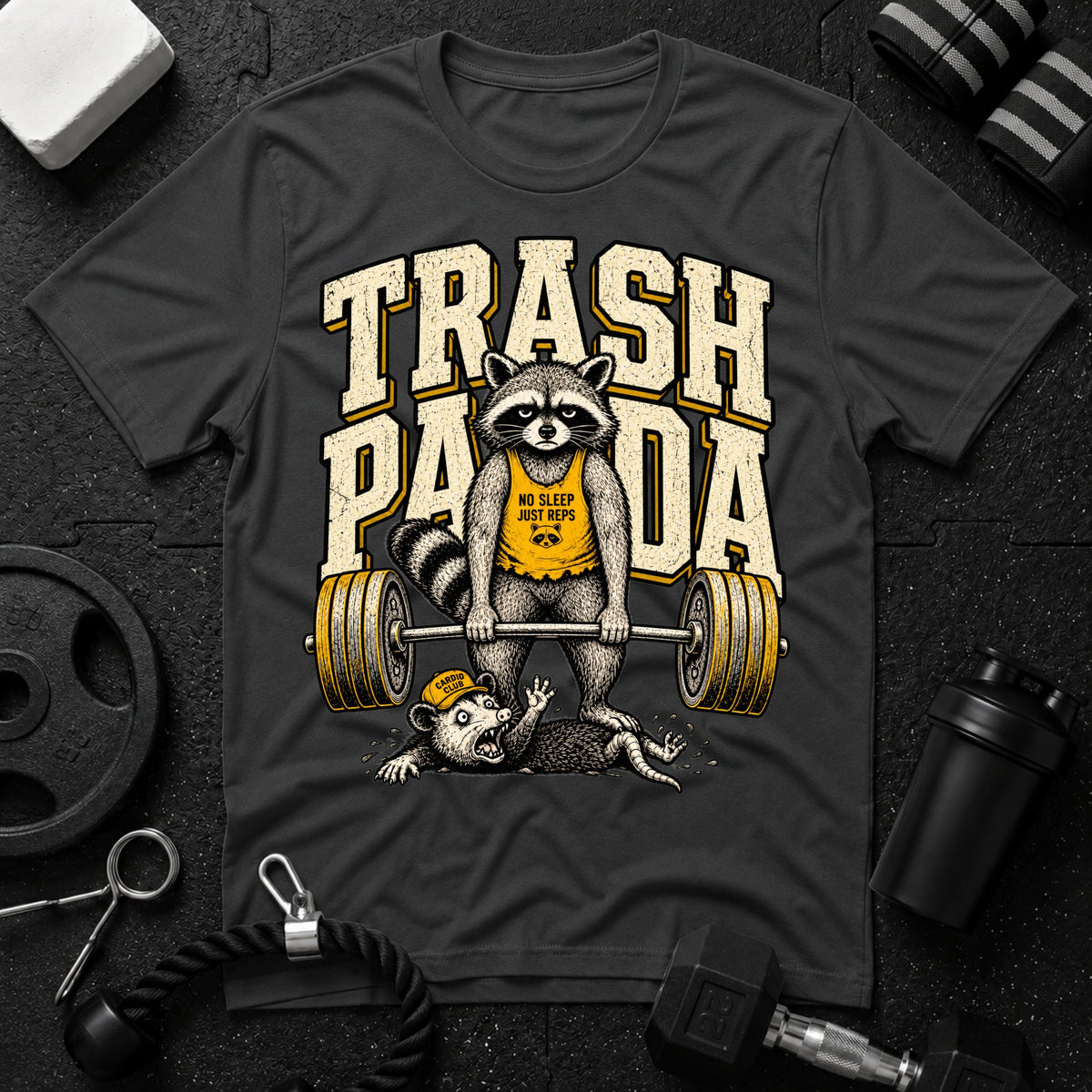 Trash Dark Heather T-shirt mockup
