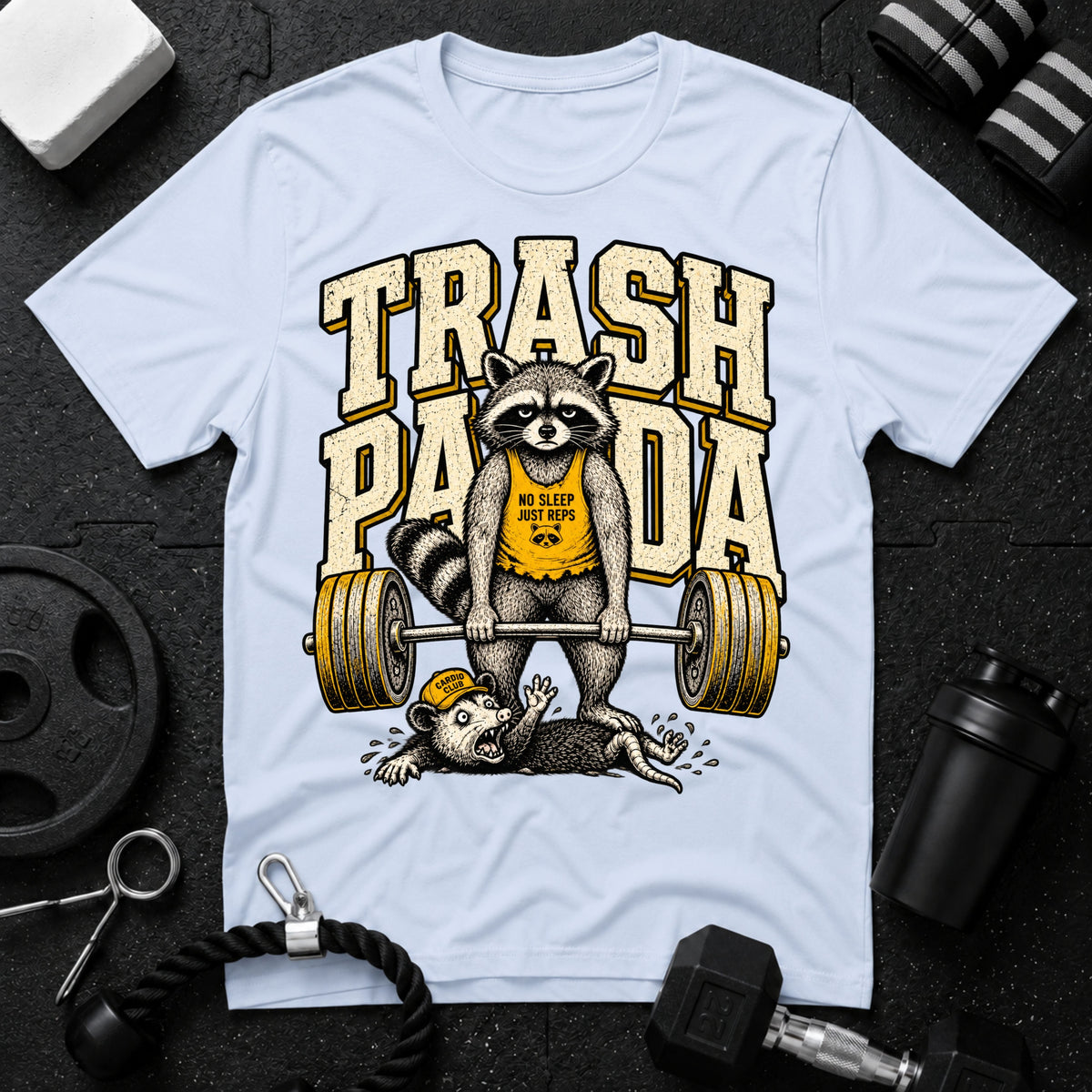 Trash Light Blue T-shirt mockup