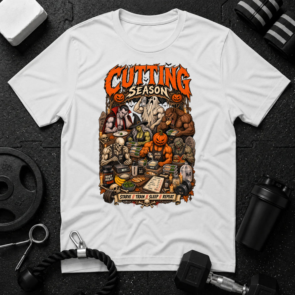 Cutting Season White T-shirt mockup