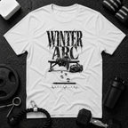 He left to build someone White T-shirt mockup