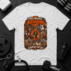 Just Gains White T-shirt mockup
