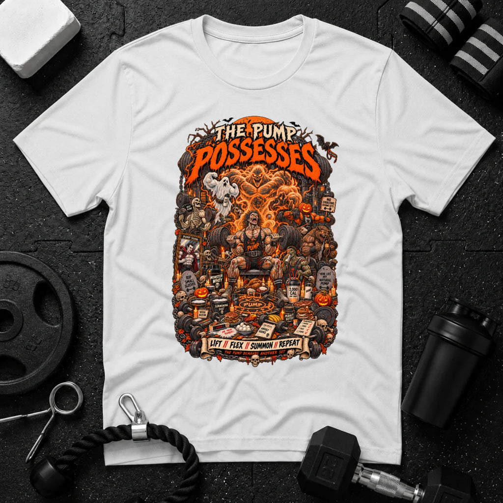 The Pump White T-shirt mockup