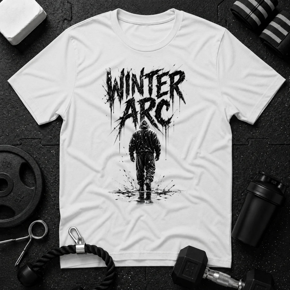 Walking Alone White T-shirt mockup