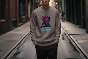 Game Mode On Sweatshirt, Unisex Cozy Crewneck, Gamer Gift, Reality Paused Apparel, Perfect for Gaming Nights, Casual Layering