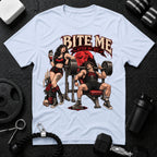 Bite me after my set Light Blue T-shirt mockup
