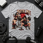 Bite me after my set Sport Grey T-shirt mockup