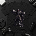 Dark Warrior Graphic Tee with Massive Hammer
