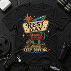Keep Driving Black T-shirt mockup