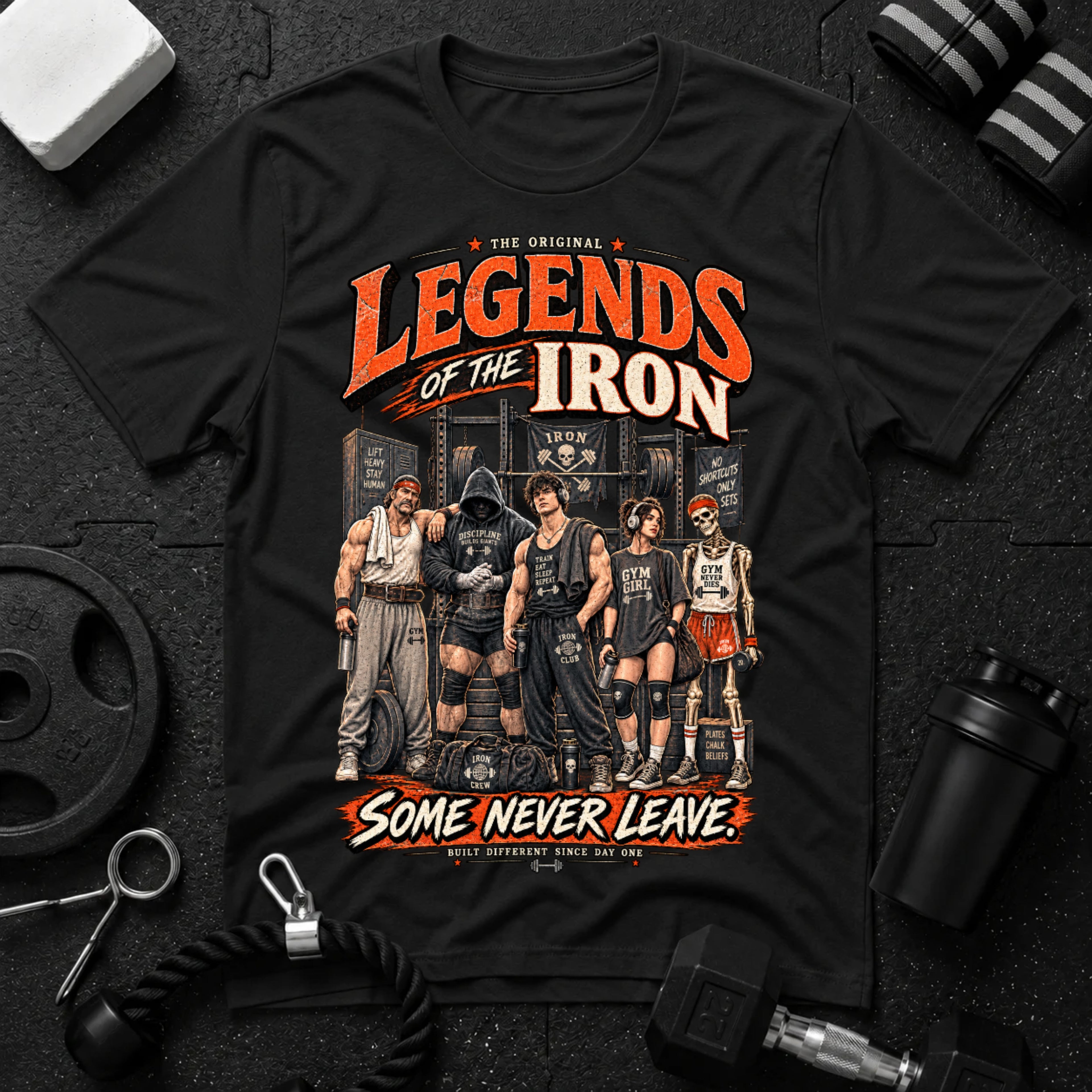 Legend Of The Iron Black T-shirt mockup