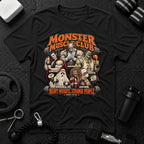 Monster Muscle Club Black T-shirt mockup