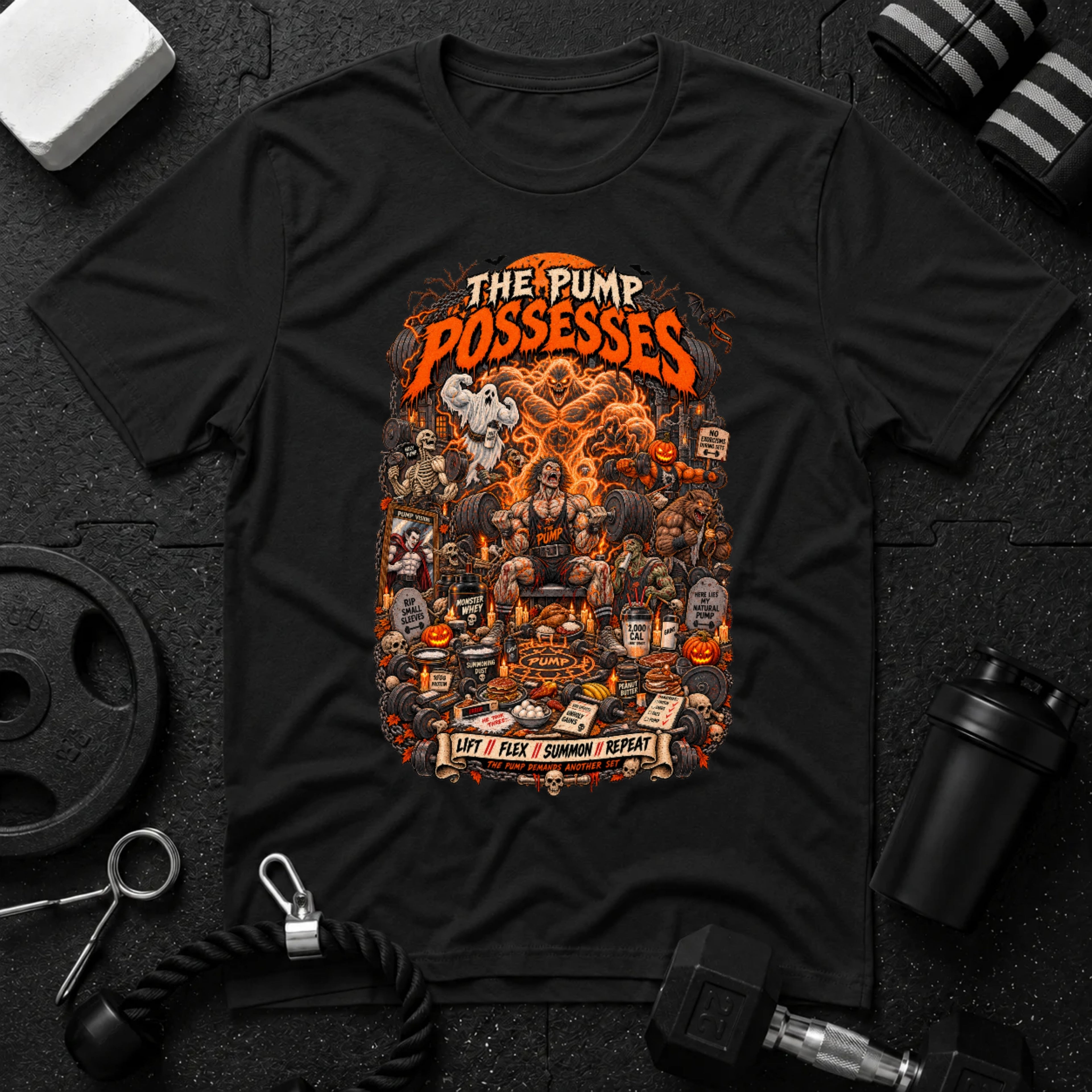 The Pump Black T-shirt mockup