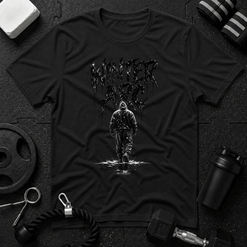 Walking Alone Black T-shirt mockup